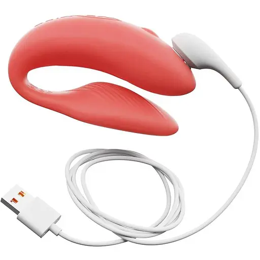 Смарт-вибратор для пар We-Vibe Chorus Crave Coral сенсорное управление вибрациями сжатием пульта - фото 5