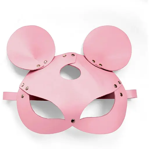 Шкіряна маска зайчика Art of Sex - Mouse Mask, колір Рожевий - фото 3