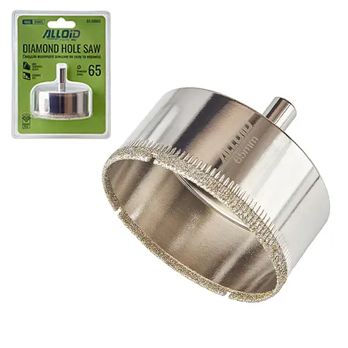 Свердло корончате Alloid Building Tools алмазне по склу та кераміці 65 мм (GS-50065) - фото 2
