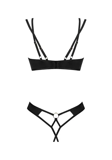 Комплект білизни Obsessive Nesari XS/S чорний - фото 6