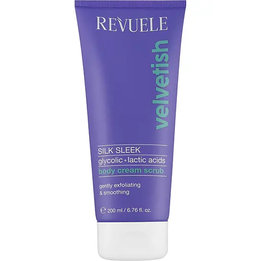 Скраб для тіла Revuele Velvetish Silk Sleek з гліколієвою та молочною кислотами 200 мл