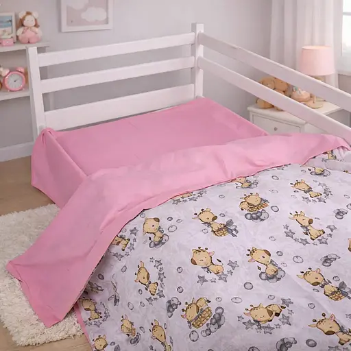 Підковдра MirSon Ranforce Elite Tiny Giraffes gray 110х140 см (2200012572450) - фото 1