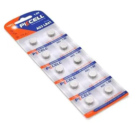 Батарейки AG3/LR41, PKCELL, 10 шт, Blister (AG3-10B) - фото 1