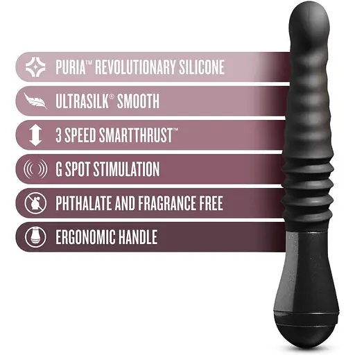 Пульсатор Blush Temptasia - Lazarus Thrusting Dildo - Black - фото 2