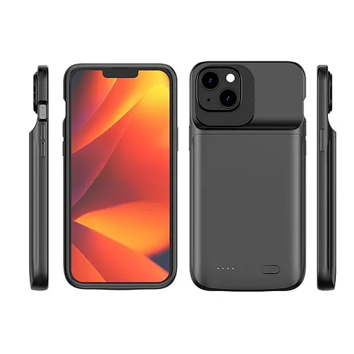 Чехол-аккумулятор XON PowerCase для iPhone 14 Pro Max 5500 mAh Черный/Золотой (PCBS1114455G 2827) - фото 2