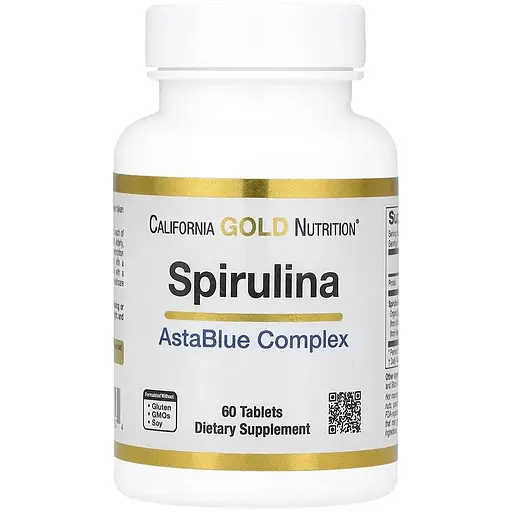 Спирулина California Gold Nutrition Spirulina, 60 таблеток - фото 1
