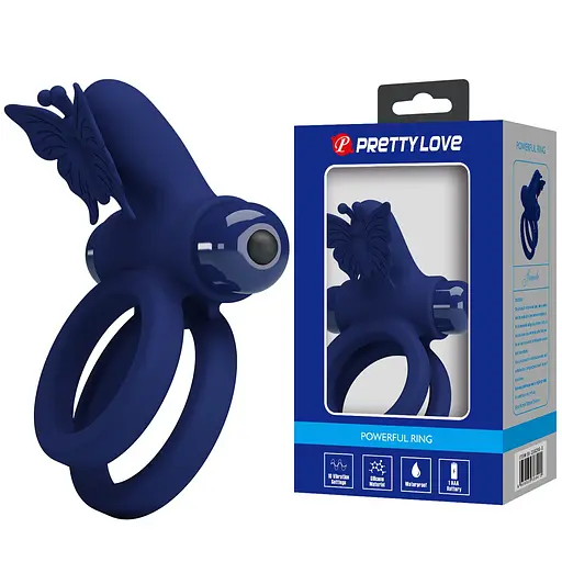 Виброкольцо Pretty Love Passionate Ring синий - фото 9