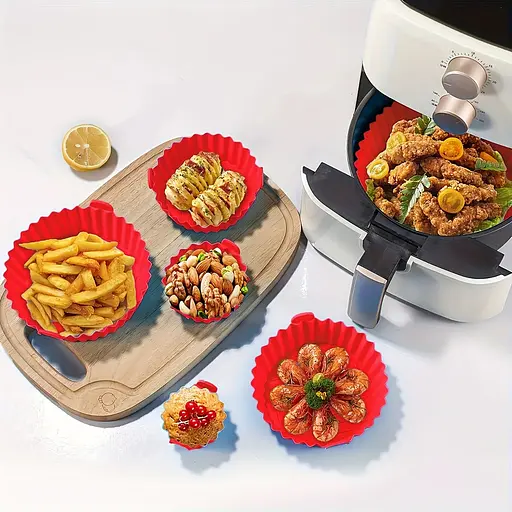 Набор силиконовых форм для аэрофритюрницы аэрогриля и духовки, 6 штук, Kitchen Master Красный 87434 - фото 8