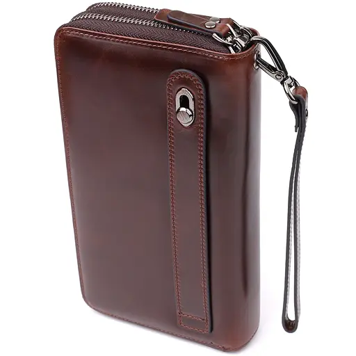 Чоловічий клатч із натуральної шкіри Vintage 12х21х3,5 см sum0027502 - фото 2