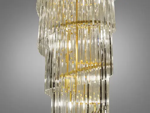 Елітна кришталева люстра на 45 ламп, люстри золото - фото 3