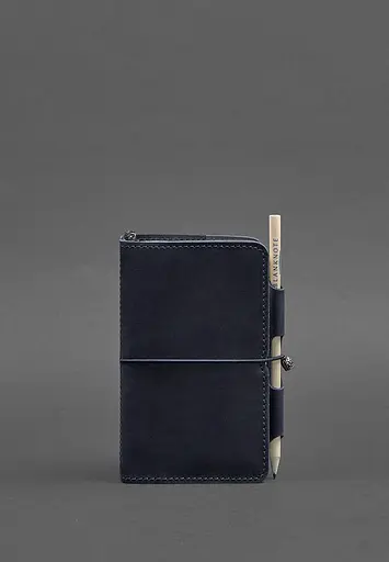 Шкіряний блокнот (Софт-бук) 3.0 синій - фото 2