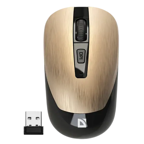 Миша бездротова Defender Wave MM-995 Silent Gold (52994)