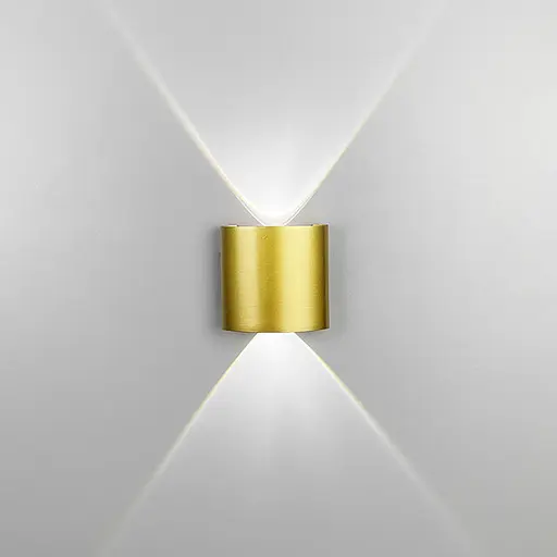 Світильник двосторонній на 2 лінзи у золотому корпусі 4000K IP 54 | Line F | Арт. W036/2 AB - фото 1