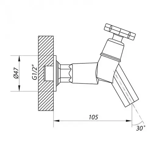 Монокран настінний хром Wezer JIK22-102 Хром - фото 3