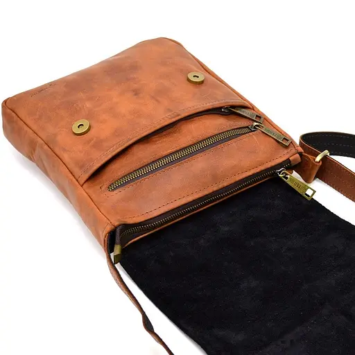 Чоловіча шкіряна сумка-месенджер TARWA 22х25.5х4 см sum0025407 - фото 6