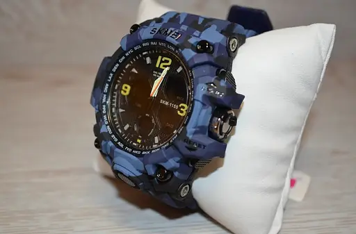 Чоловічий годинник Skmei Hamlet 1155 Синій камуфляж - фото 6