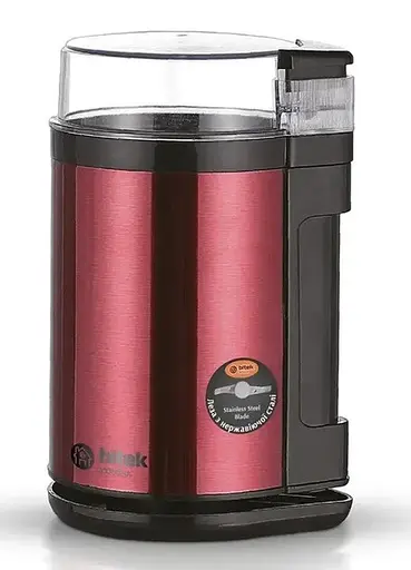 Электрическая кофемолка для дома Bitek BT-7101R 1200Вт ножевой измельчитель кофейных зерен 300г Красный - фото 1