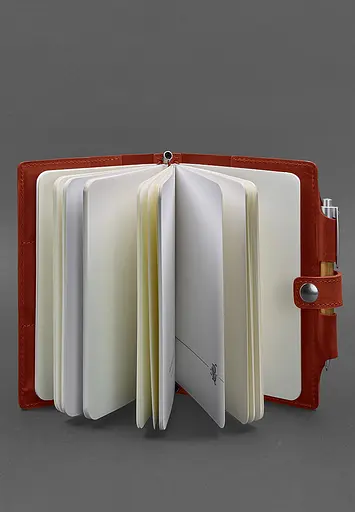 Жіночий шкіряний блокнот (Софт-бук) 4.0 кораловий - фото 3