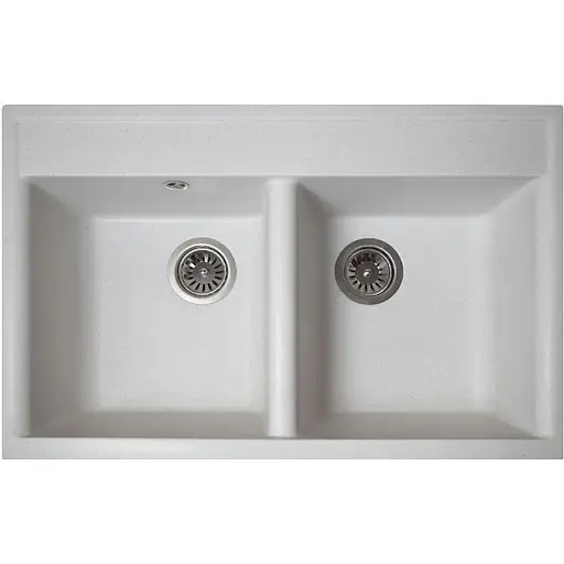 Кухонна мийка Romzha Valuri 78-2D Biela (101)