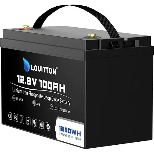 Літій-залізо-фосфатний акумулятор Louitton-128100 12.8V 100Ah 1280Wh LiFePO4 - фото 2