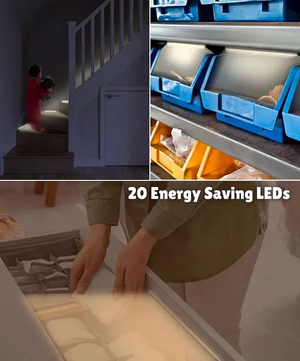 Світильник із датчиком руху 3 шт. перезаряджуваний 20 світлодіодних стрічок - фото 4