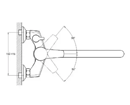 Смеситель для ванны однорычажный Solone SIT7-A182 с душевым набором Хром 30412 - фото 3
