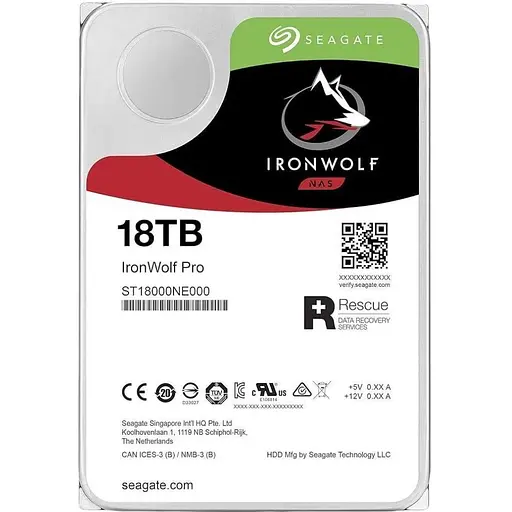 Жесткий диск Seagate IronWolf Pro 18 TB SATA3 NAS ST18000NE000 - фото 1