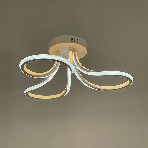 Стельова біла LED люстра з трьома завитками | Арт. 2015/3 | Line F - фото 5