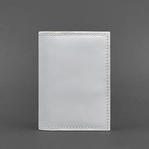 Кожаная обложка для паспорта и военного билета 1.2 белая - фото 6