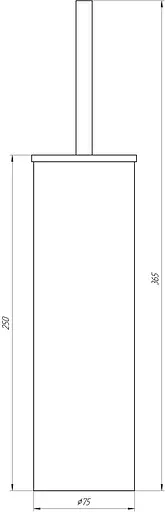 Ерш напольный Globus Lux SS 8429B, Хром матовый - фото 2