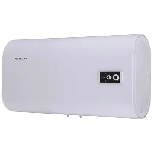 Водонагрівач Willer Spring 2 кВт, мокрий ТЕН, 100 л, прямокутний, горизонтальний, білий (EH100R) - фото 1