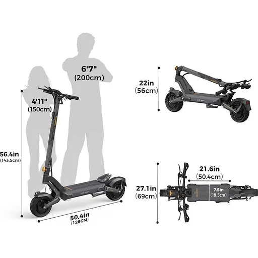 Електросамокат Ausom L2 Max Black [143784] - фото 9