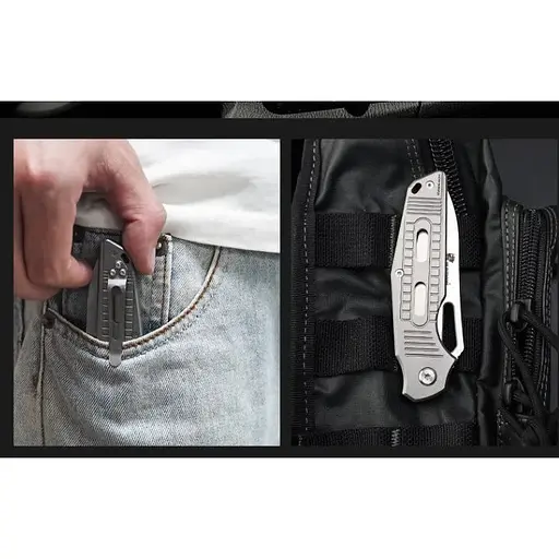 Нож туристический HX Outdoors Handolock X Folding Knife Titanium Version (TD-14T) - фото 5