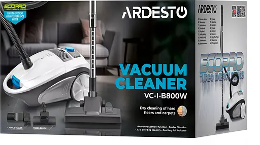 Пылесос с мешком Ardesto VC-I-B800W - фото 4