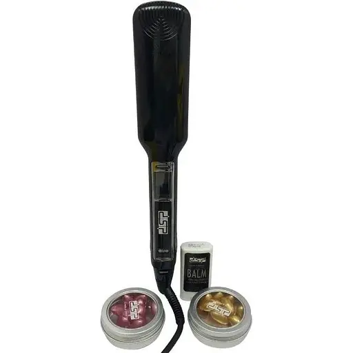 Випрямляч для волосся Dsp 10224 з капсулами та бальзамом для термозахисту Чорний - фото 1