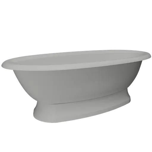 Ванна отдельностоящая матовая Amdcon Olmpa 180x90 на пьедестале из литого камня OLMPA_180_pad_MAT Белый матовый - фото 5