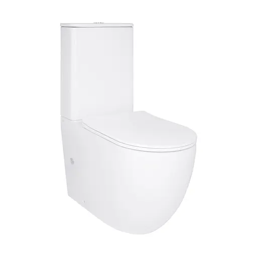 Унитаз напольный Qtap Robin New Ultra Quiet безободковый с сиденьем Soft-Close White QT13226083AW, Белый - фото 1