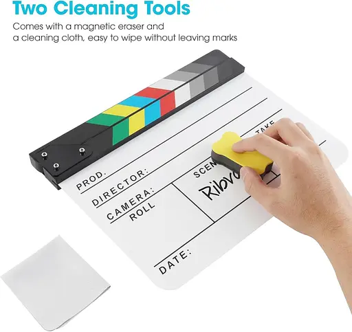 Акрилова дошка для кінорежисерів, фотографії, відео, телебачення, екшн-сцени, дошка з магнітною гумкою, дві персоналізовані ручки - фото 4