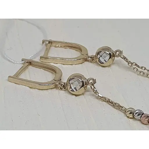 Золотые серьги-подвески Favoritum. 2499 - фото 5