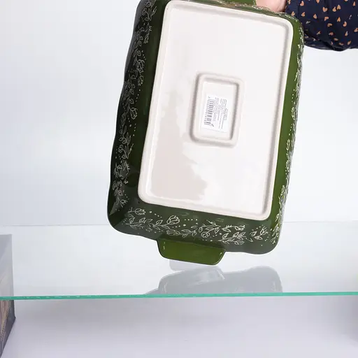 Форма для випікання Vintage 33×21×5.5 (см) прямокутна форма для випікання в духовці з ручками Зелений Yiwu HM05-11 - фото 8