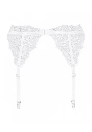 Пояс для панчох Obsessive Bianelle L/XL білий - фото 6