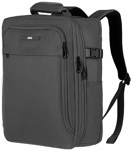Рюкзак дорожный 2Е Trek, Cabin size, полиэстр, EXP, 17/23л, с отсеком для ноутбука 16", серый 2E sum0027680 - фото 1