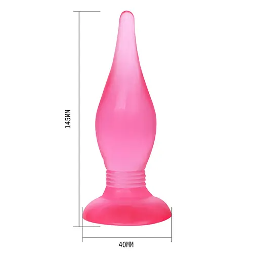 Анальна пробка Baile Butt Plug 13.8 см (рожевий) - фото 2