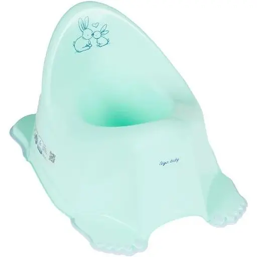 Антискользкий детский горшок с музыкой Tega Baby Bunny mint - фото 1