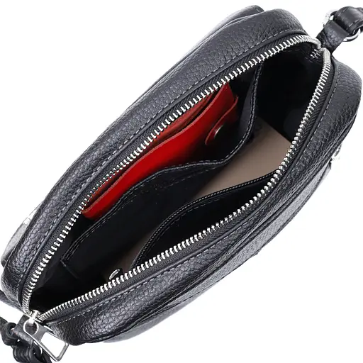 Кожаная женская сумка Grande Pelle 23х17х7 см sum0023595 - фото 5