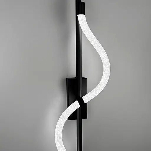 Бра із обплетеним неоном у чорному корпусі 60 см Арт. W 201/600 BK Line F - фото 3