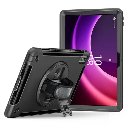 Чехол Rugged 3 Layers бронированный противоударный с защитой Lenovo Tab P11 2nd gen 11.5 TB350 Черный - фото 10