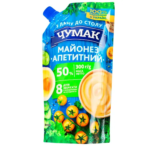 Майонез Чумак Апетитний 50% 300 г