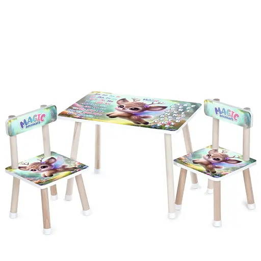 Дитячий столик M 501-30 стільниця 60 х 40 см, 2 стільчики