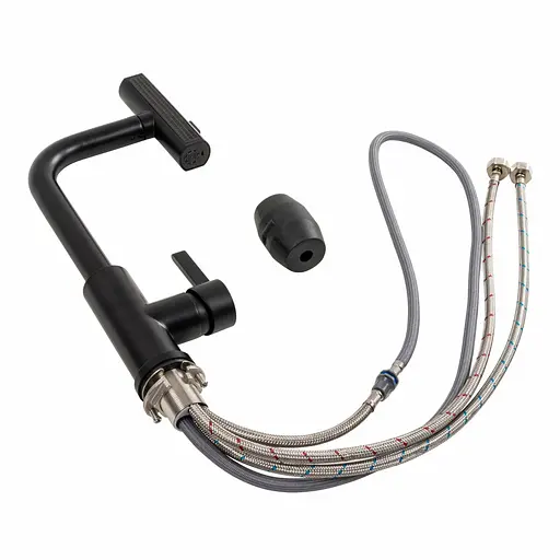 Змішувач для кухні XK09B Platinum PVD чорний - фото 4